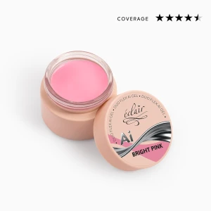 Eclair Duo Flex AI Gel BRIGHT PINK - żel budujący do paznokci, adaptacyjna twardość zależna od grubości warstwy żelu