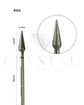 Crystal Professional Frez kropelka nr 4,  czerwona kropla