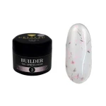 Crystal Professional Builder Gel Spring Nude nr 3 15 ml, mleczny z jasno różowymi kwiatkami suszonymi