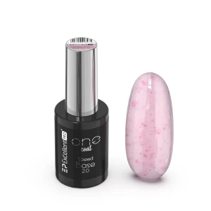  Excellent PRO One Coat Speed Base 2.0 RASPBERRY SHAKE 11g, baza hybrydowa w mlecznoróżowym kolorze z różowymi drobinkami