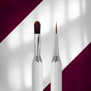 STALEKS EXCLUSIVE 06/11 Dwustronny pędzel do żelu 11 mm / liner 12 mm, pędzel dwustronny, 2w1, zamykany
