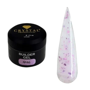 Crystal Professional Builder Gel nr 46 15 ml, żel budujący z drobinkami