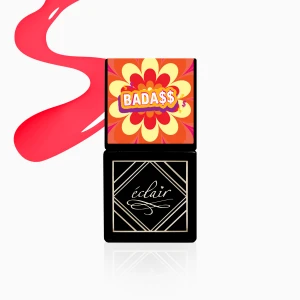 Eclair BADA$$ - lakier hybrydowy 7ml, intensywna neonowo pomarańczowa czerwień