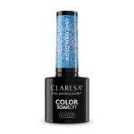 Claresa Lakier hybrydowy UNICORN GLOW 1 - 5g, błękit z różowo złotą drobiną