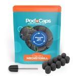 Clavier Kapturki Ścierne Clavier, Medisterill do Pedicure, Frezarki PodoCaps 13mm, mix 80/120/180/240 grit 20szt. + nośnik