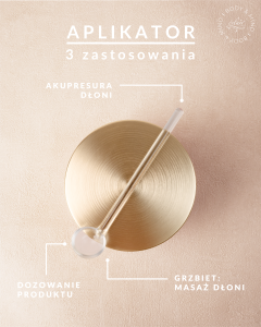 Eclair Szklany Aplikator BODY & MIND, aplikator do peelingu, masek i kremów